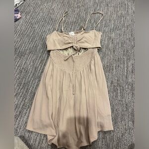Mable Beige Flowy Romper